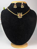 Ruby and Pearl Pendent Chokker