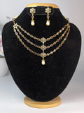 Thrible Layer Baby Pink Stone Necklace