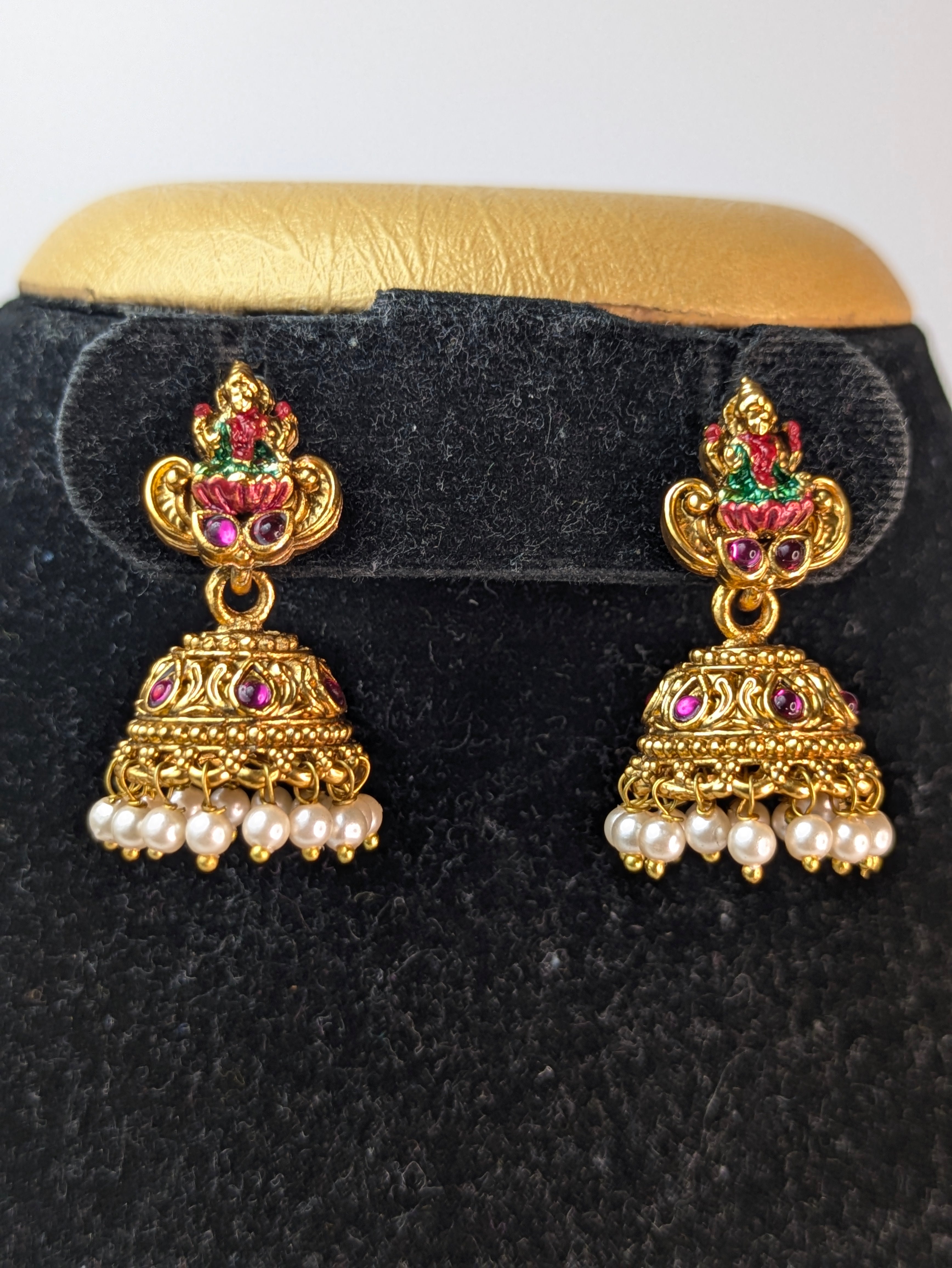 Antique gold-plated temple jewelry mid haram