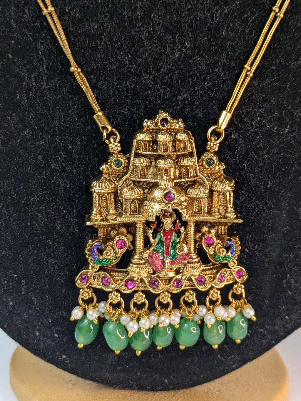 Traditional South Indian temple jewelry mid haram