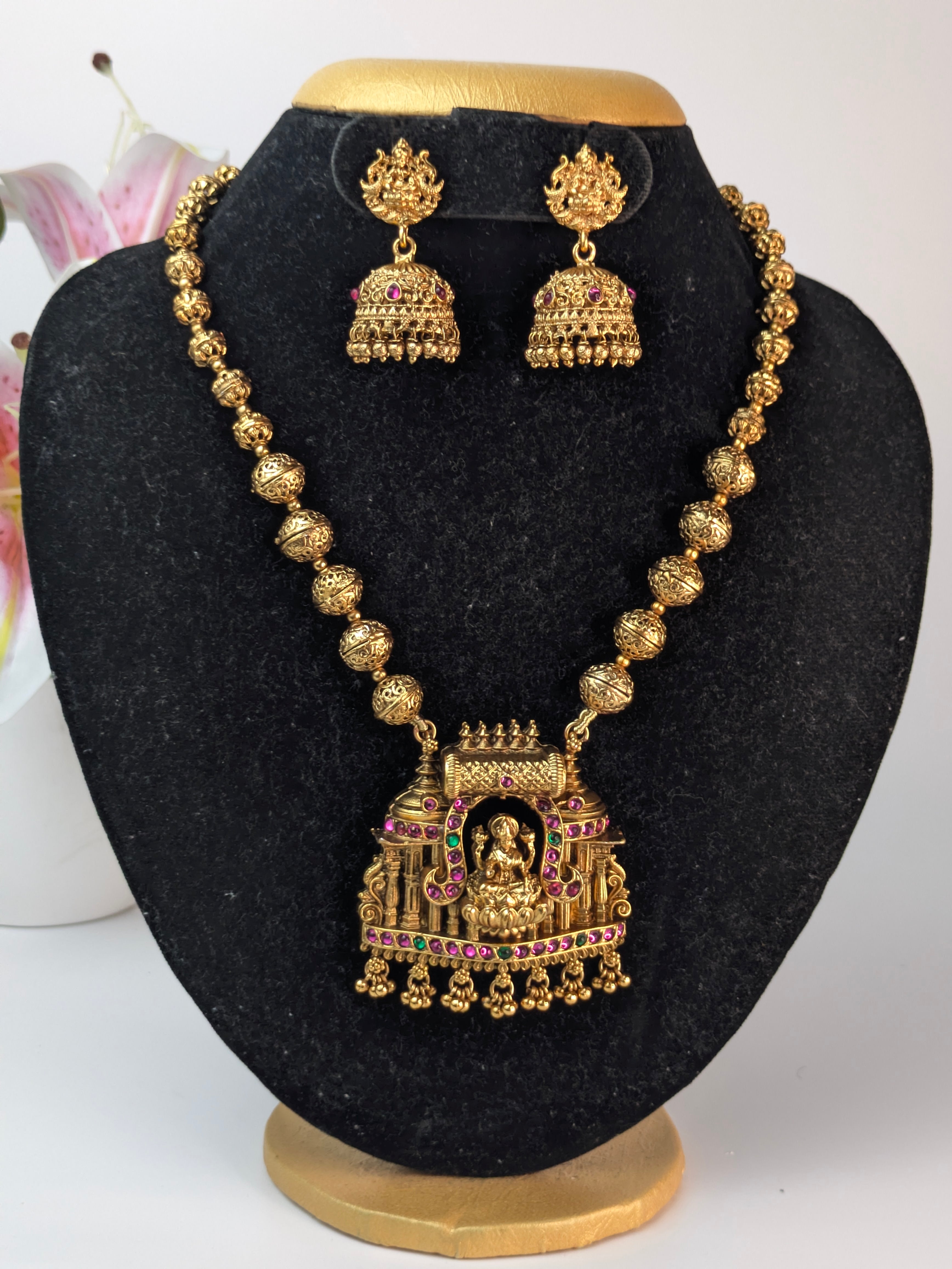 South Indian temple jewelry mid haram