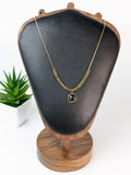 Geometric stone pendant chain