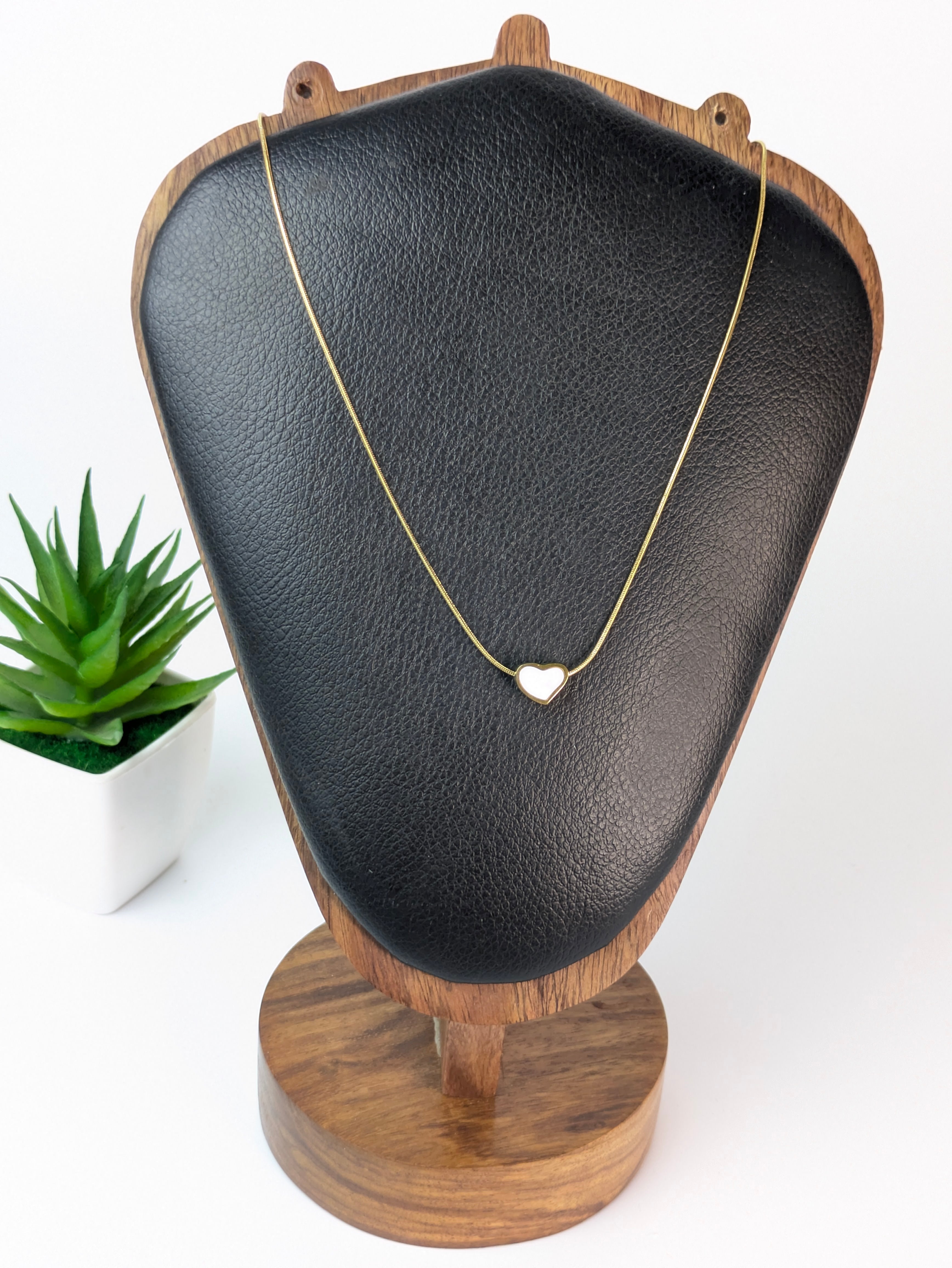 White Heart-Shaped Charm Chain