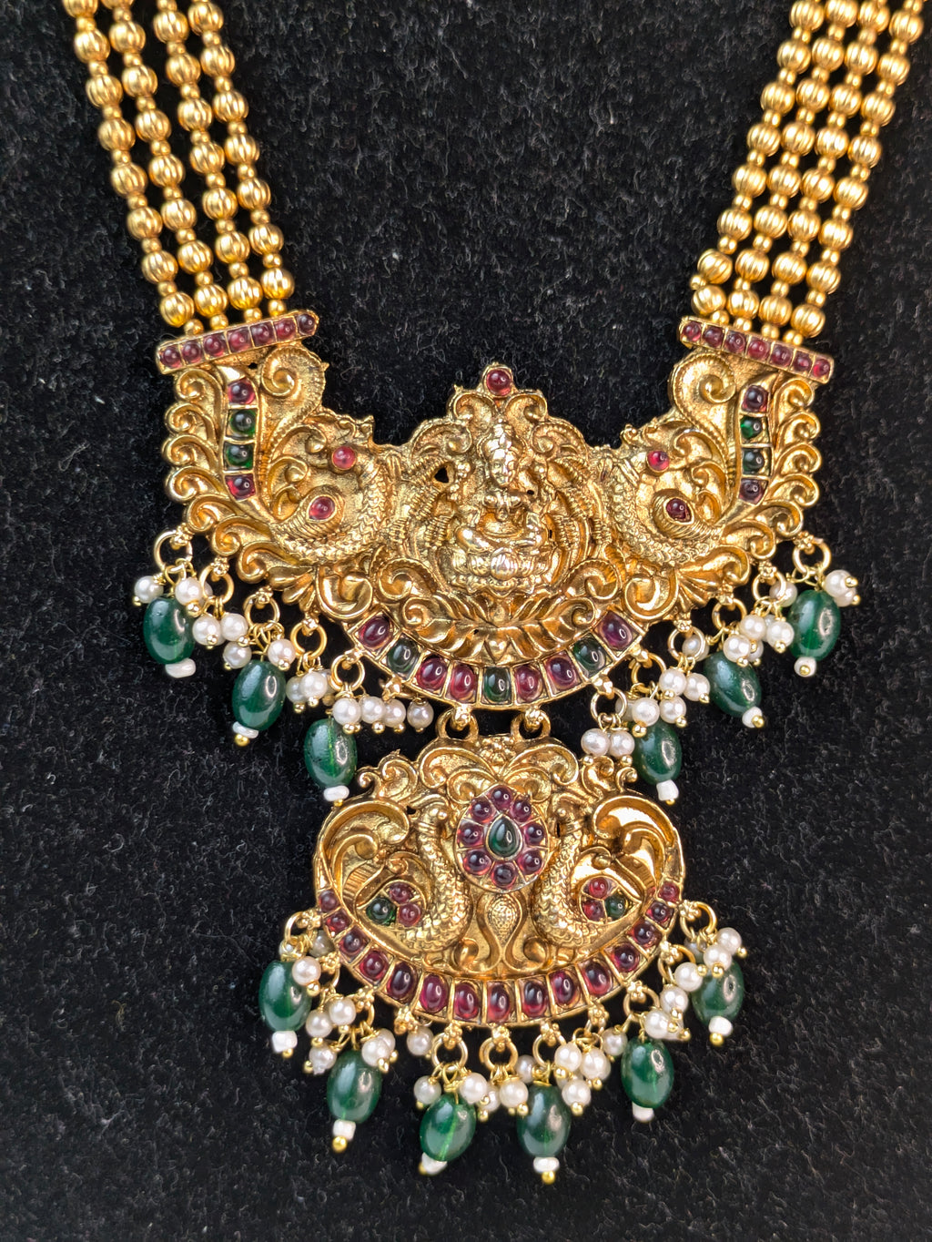 antique gold temple jewelry long haram