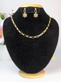 Multicolor Navaratna-Style Block Stone Necklace Set