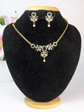 Emerald Green AD Short Necklace Set