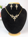 Pink AD short Necklace Set