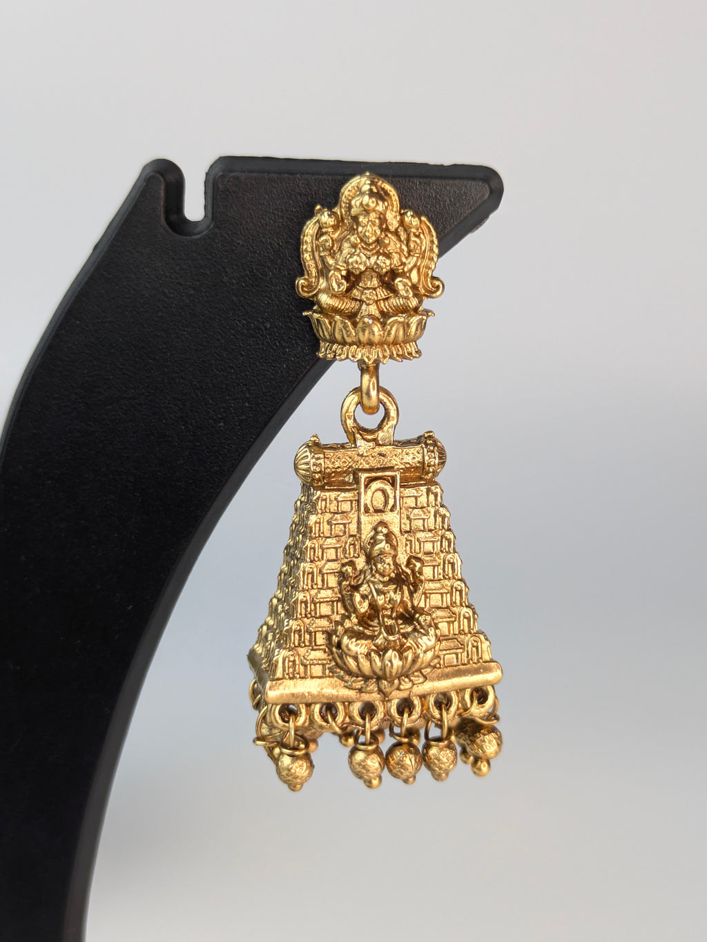 Traditional Gopuram Antique Lakshmi Jhumka