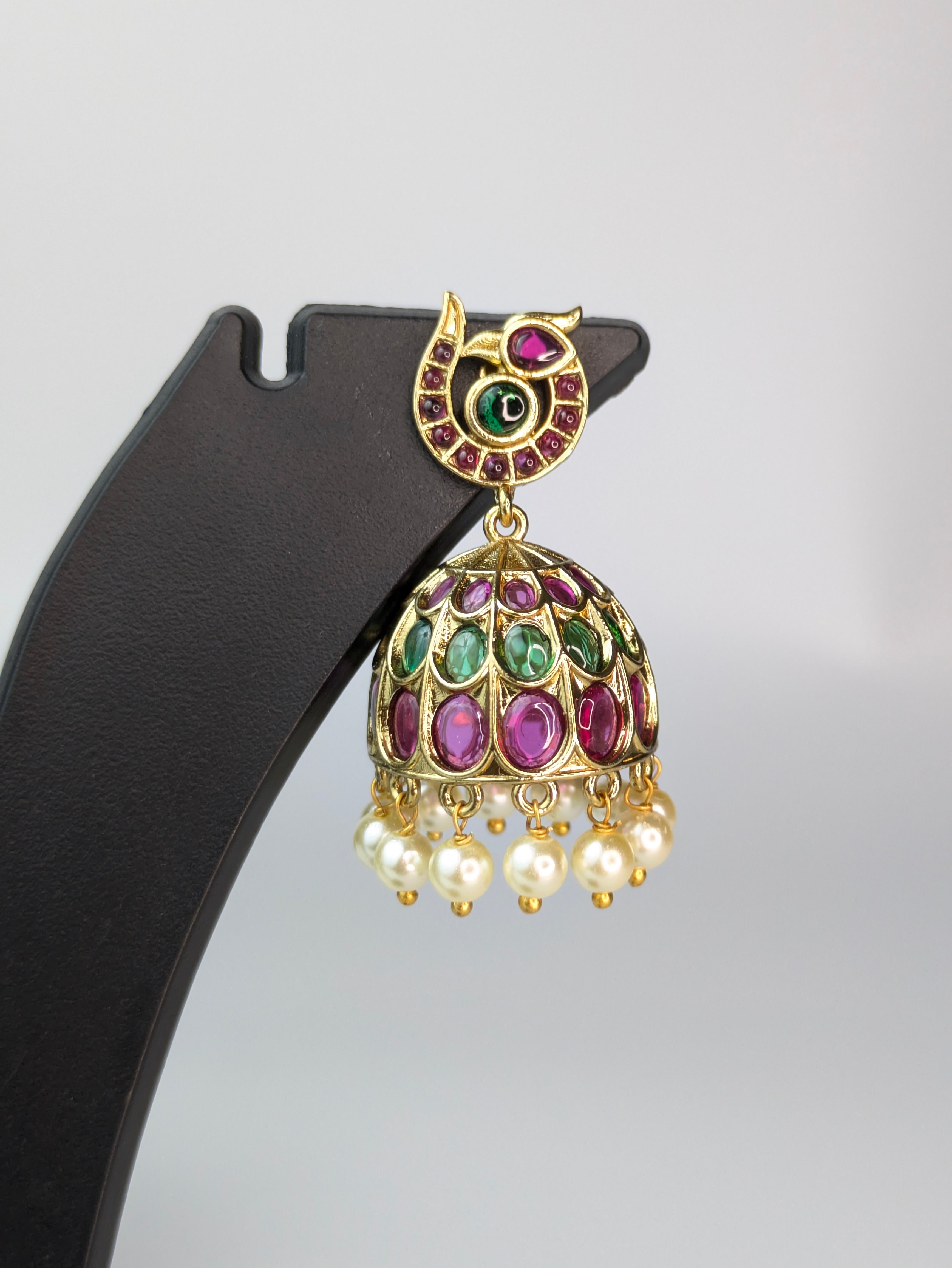 Multicolor Peacock Jhumka