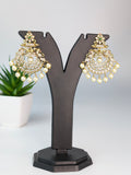 Gold-plated chandbali earring
