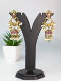 Traditional gold-plated chandbali jhumka earrings