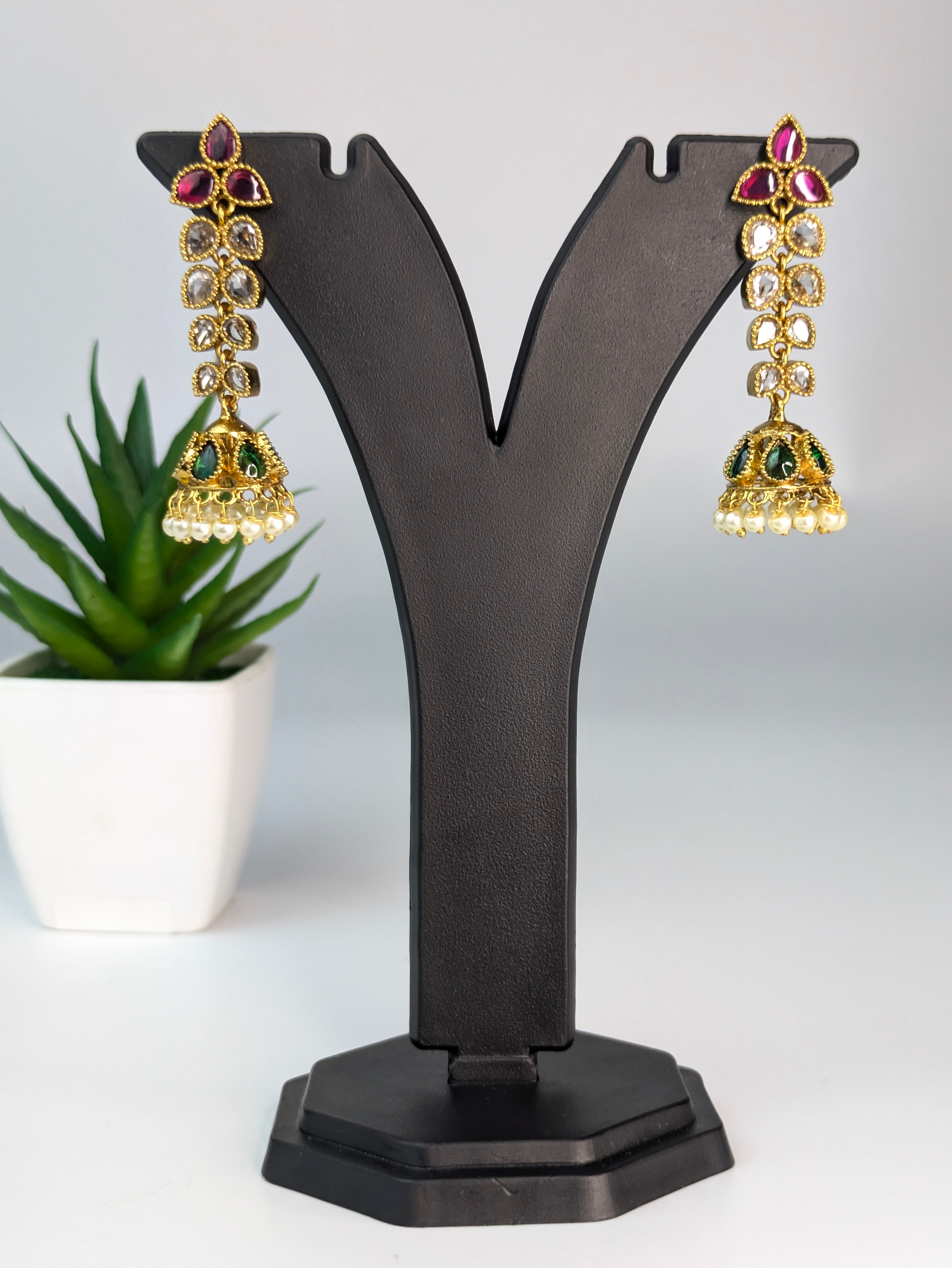Glowing Leaf Jhumka