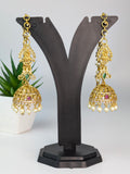 Traditional Indian gold-plated earring
