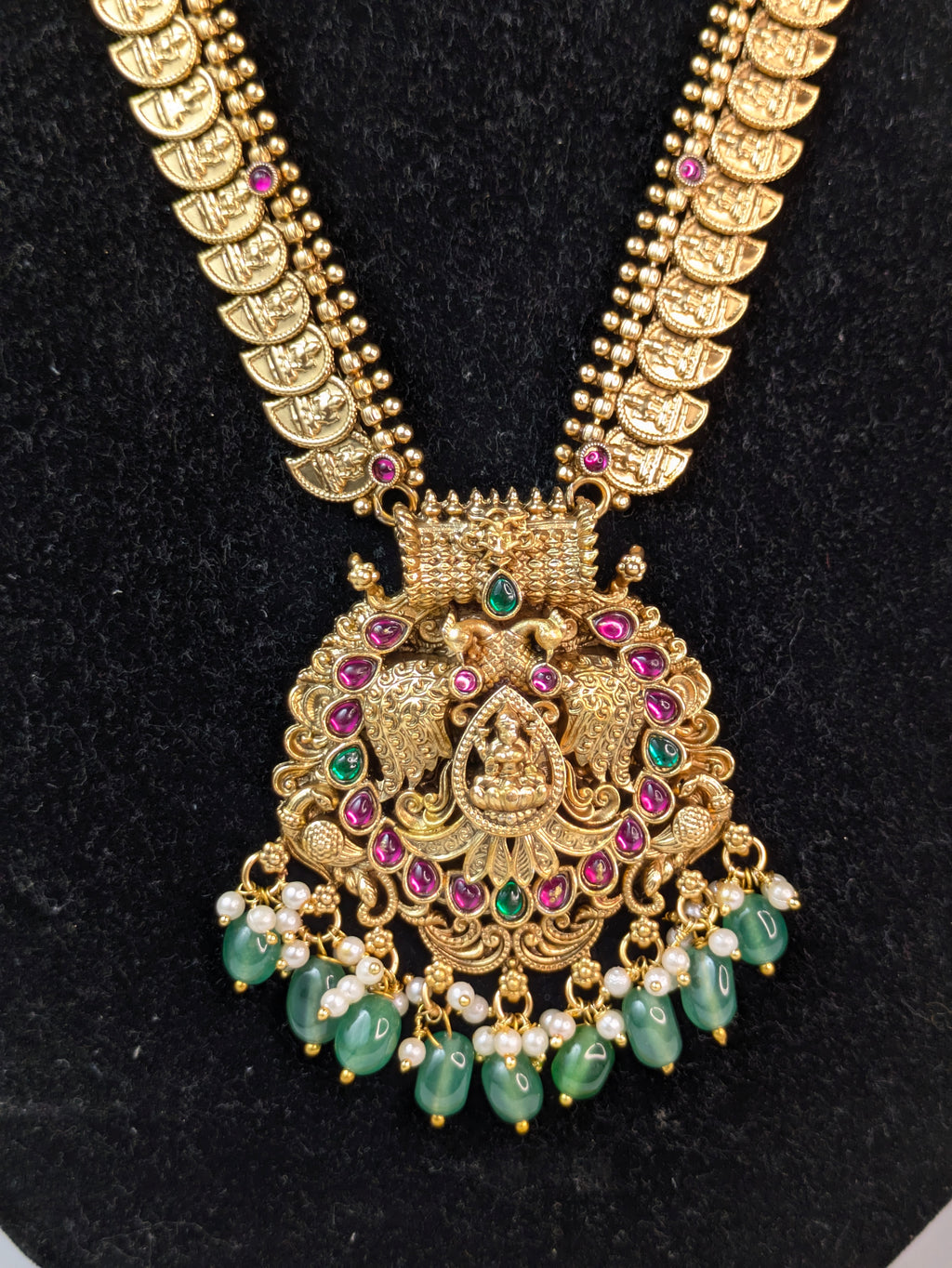 Mango shape long lakshmi haram