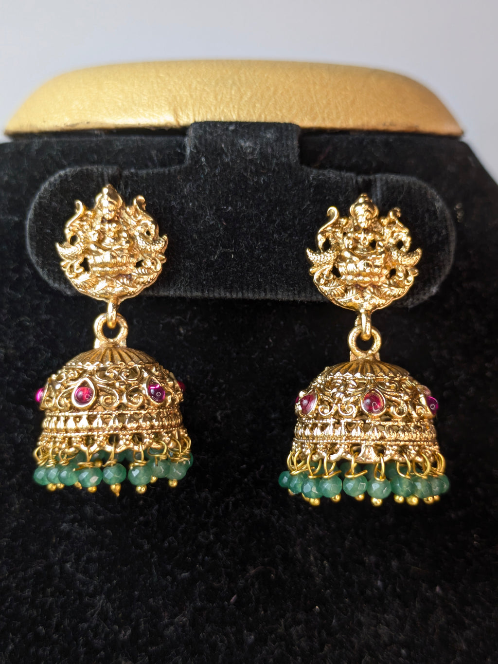Matte-gold finish temple haram