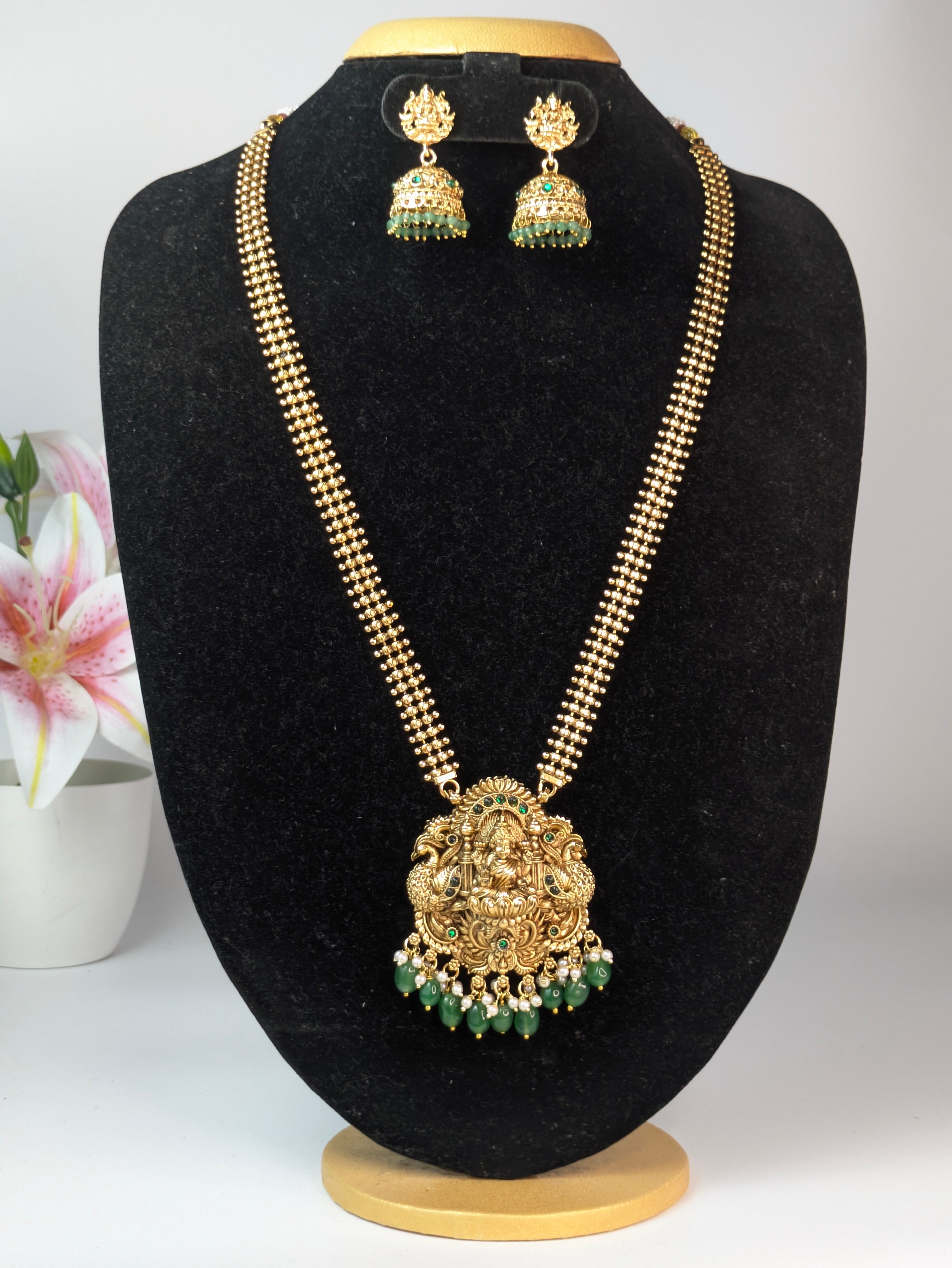 Traditional South Indian Temple Haram-Green