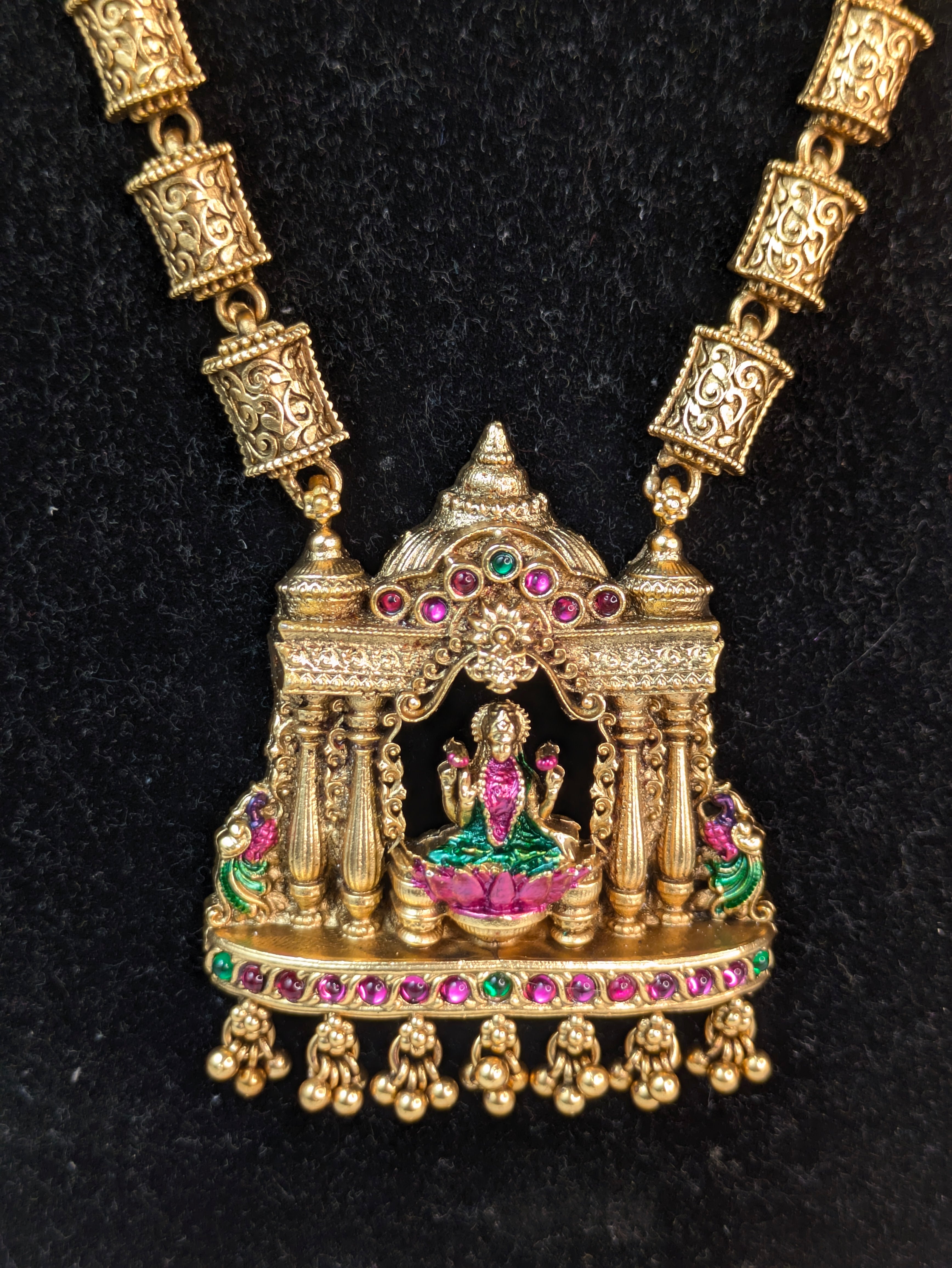 Goddess Lakshmi pendant long haram