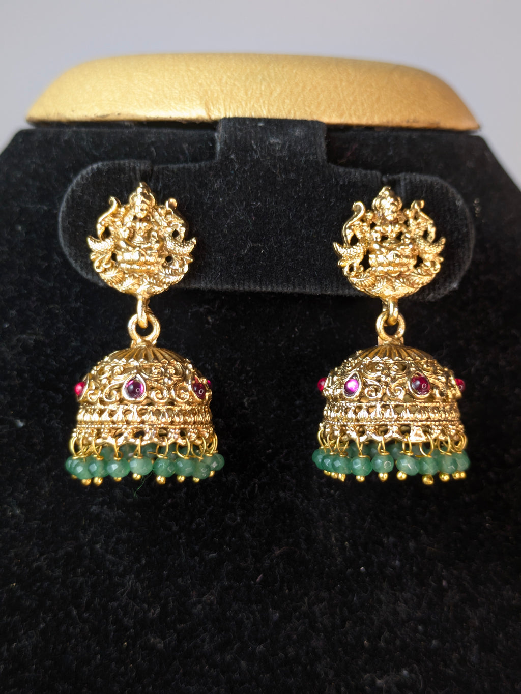 Antique matte gold temple haram