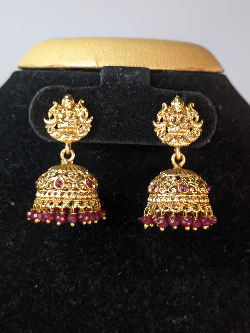 Lakshmi pendant long haram-Pink