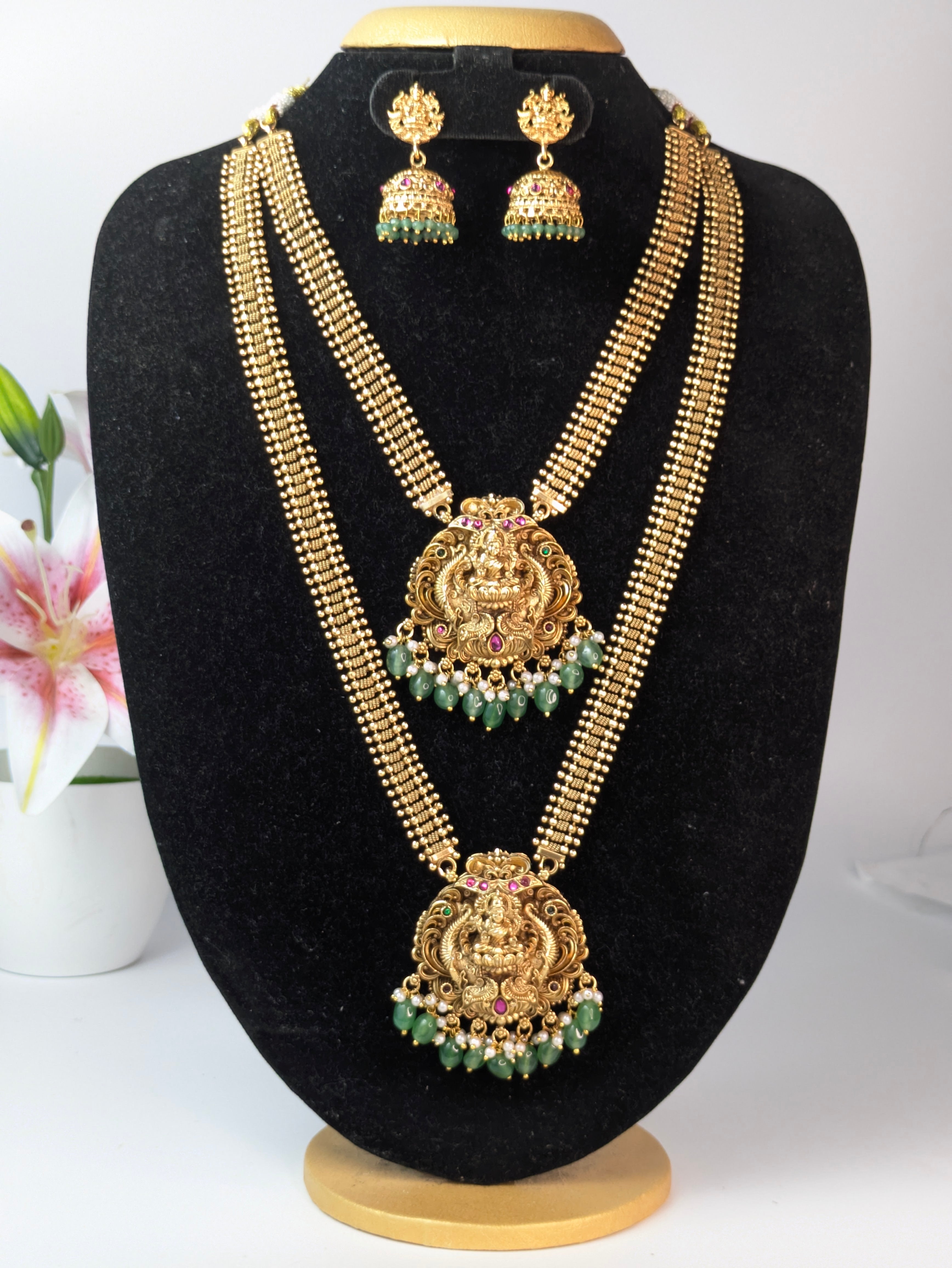 Traditional Ball Chain Bridal Jewelry Set