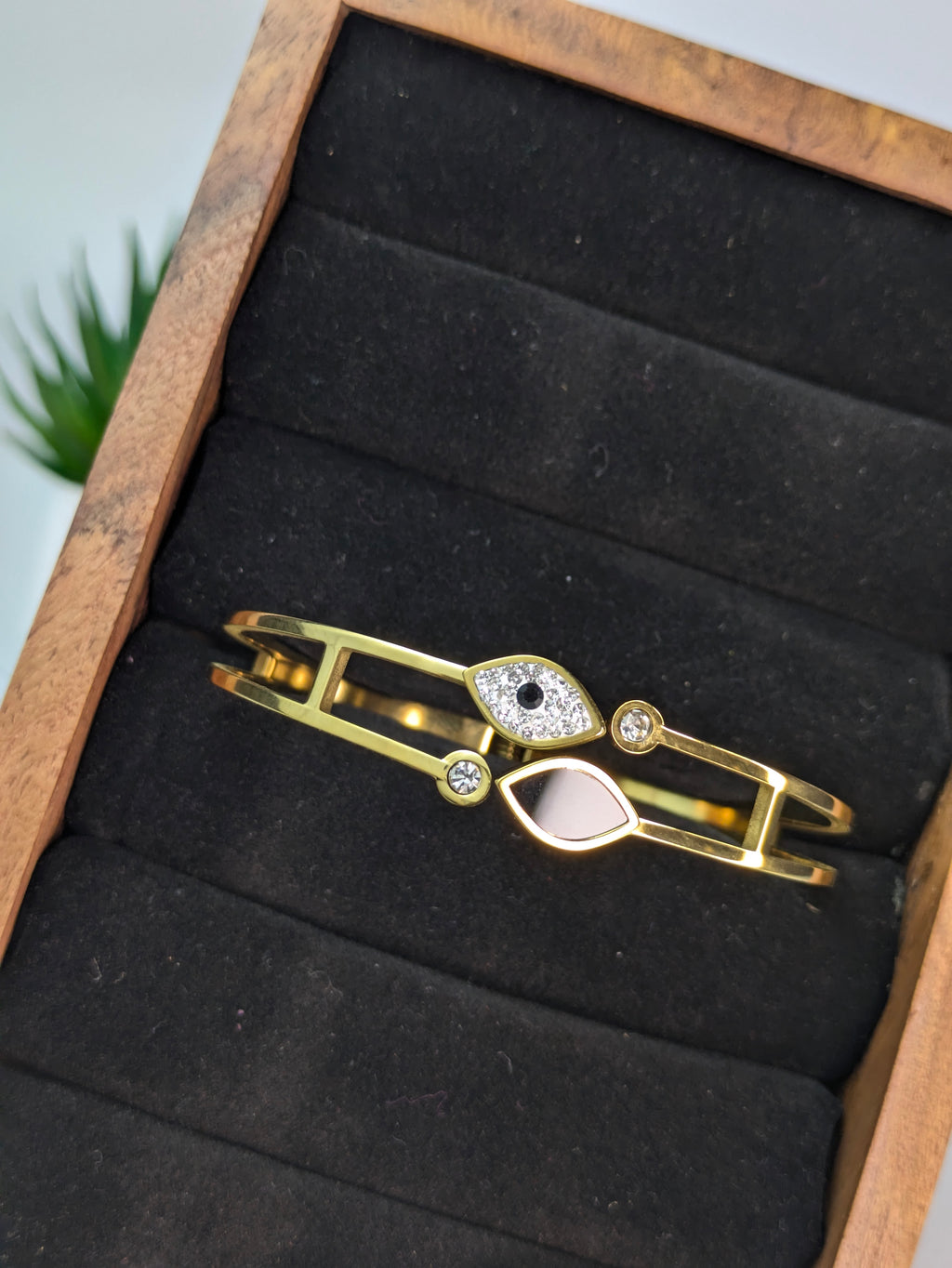 Double Layer Evil Eye Bangle