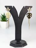 Dangler earrings with chain tassels