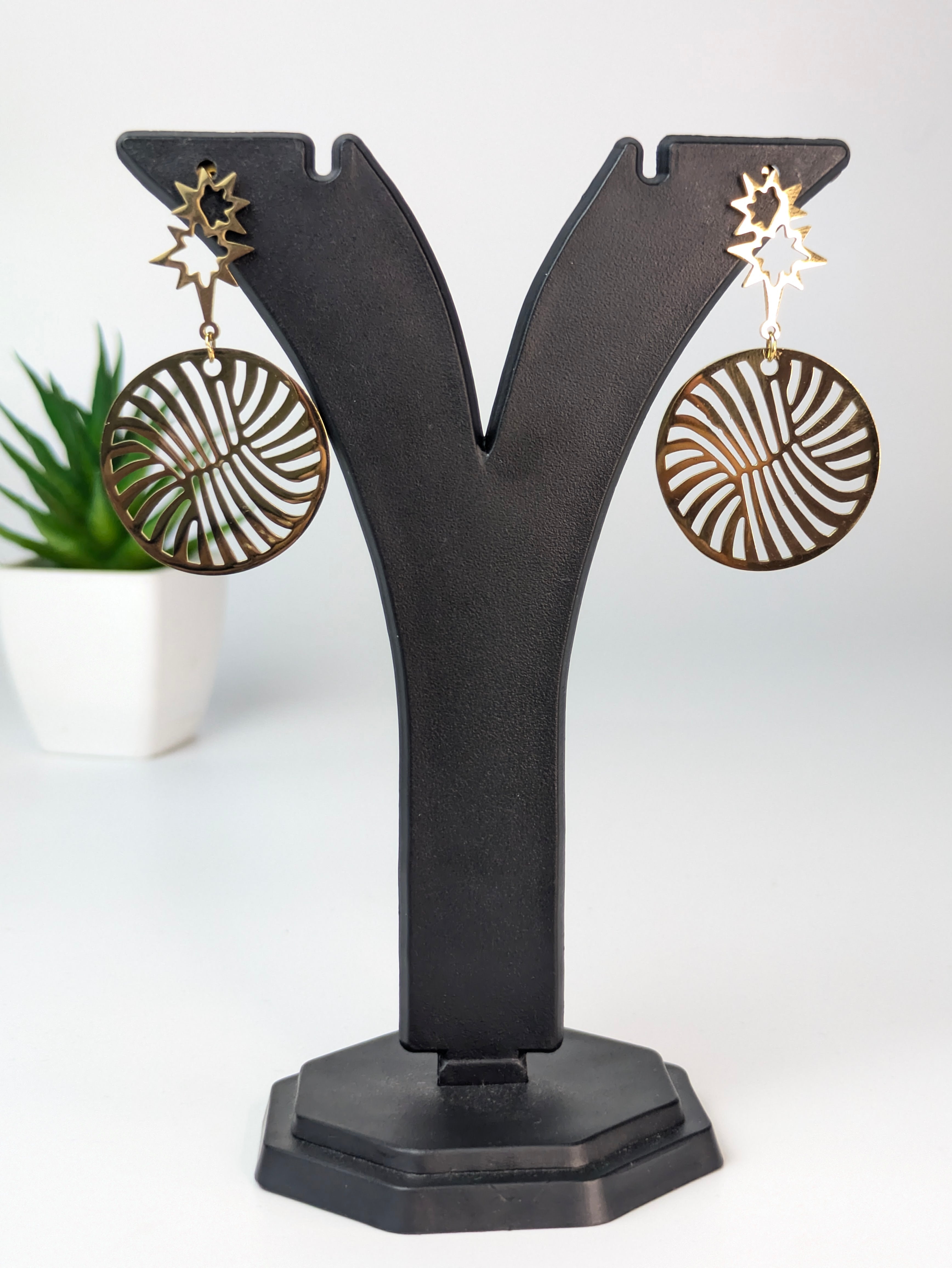Geometric drop Earring