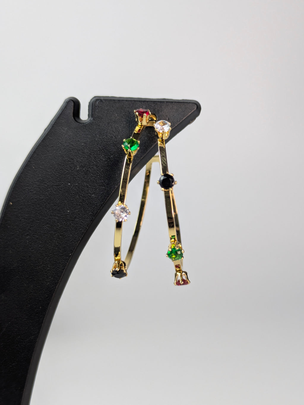 Double Ring Navaratna Earring