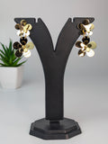 Graphic floral earring