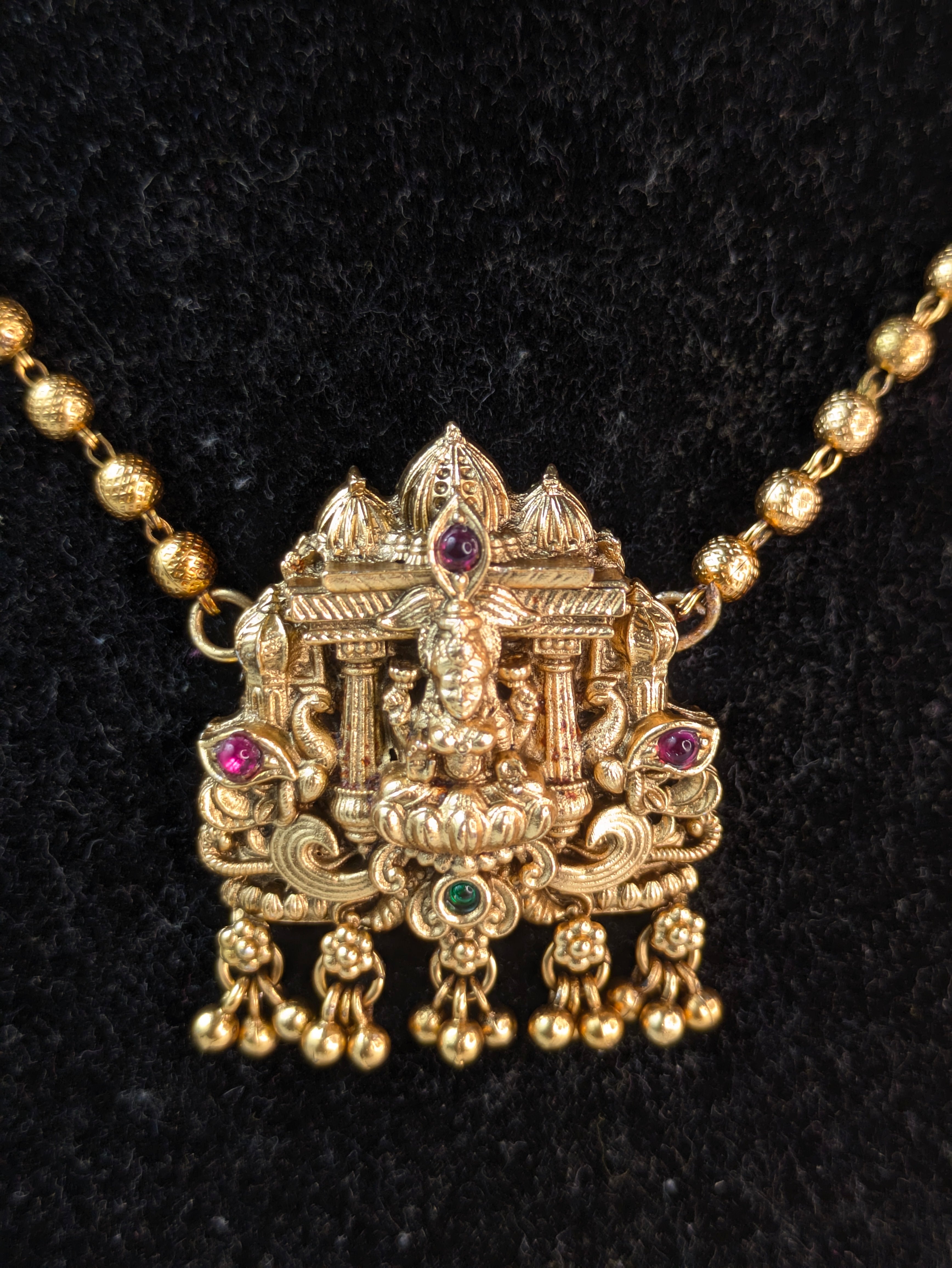 Temple Jewelry Pendant and Ball Chain Set