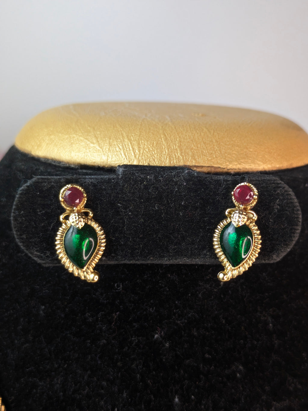 Traditional Kerala Palakka Mango Necklace Set,