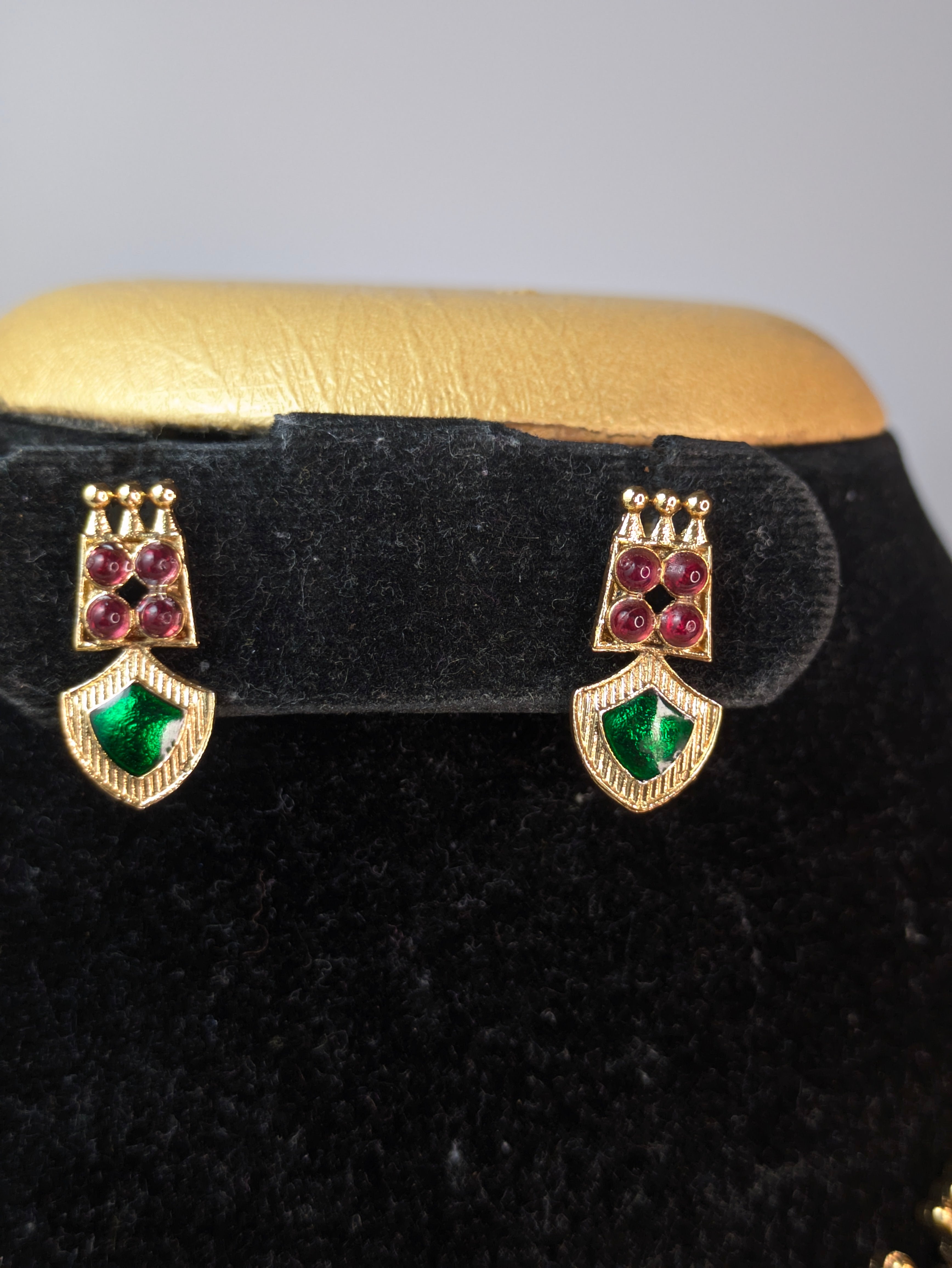 Kerala Style Green Palaka Necklace
