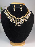Rice pearls hanging necklace
