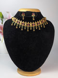 Green Tear Drop Coin Choker