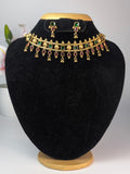 Green Tear Drop Coin Choker