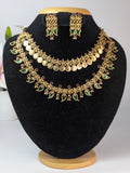 Double Layer Palakka Coin Combo Necklace