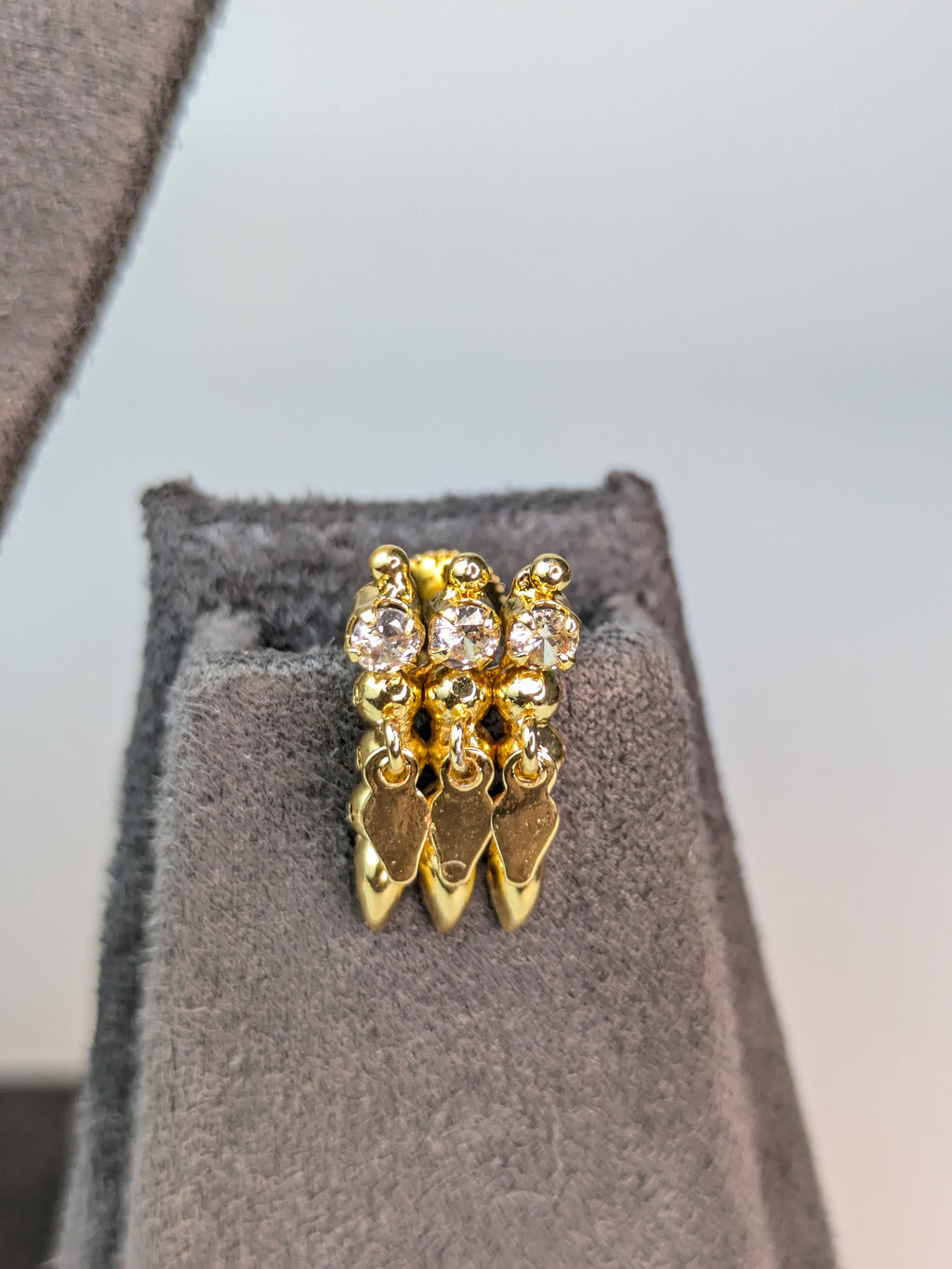 White Stone Gold Plated Elakkathali