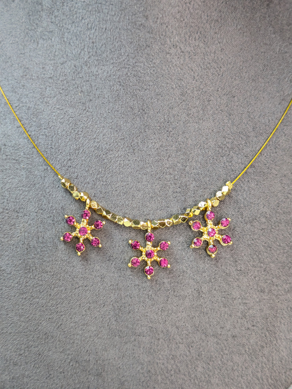 Pink Floral Invisible Chain