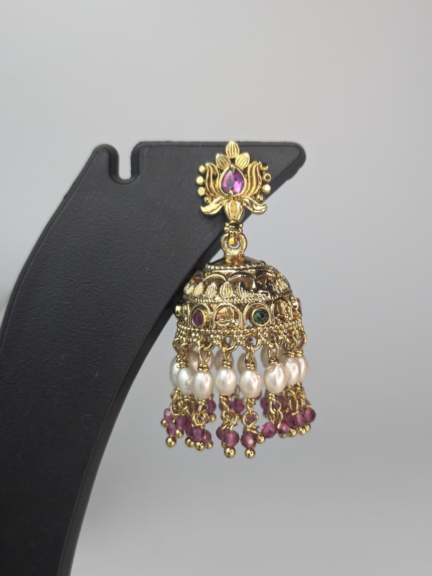 Rice Pearl Jhumka