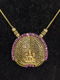 Indian matte gold-plated mid haram set